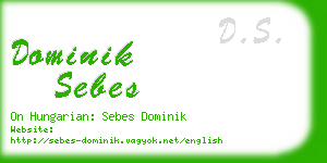 dominik sebes business card